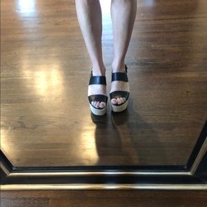 Steven woven espadrille  platform sandals